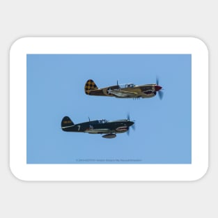 P-40 Warhawks In Formation Sticker